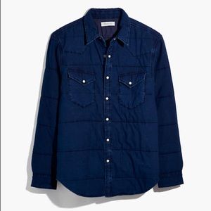 Madewell Quilted Indigo Shirt-Jacket